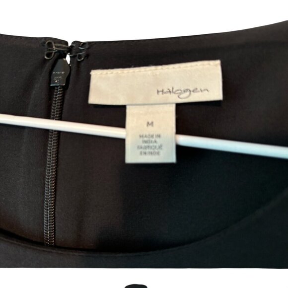 Halogen Black Cream Colorblock Sleeveless Blouse Asymmetrical Hem, Medium - Picture 2 of 4